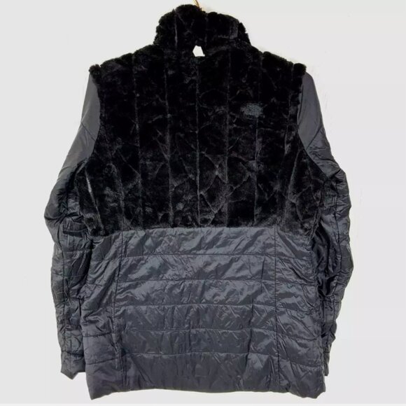 North Face Harway Reversible Puffer Jacket Faux Fur Fleece Insulated Women XL - Picture 2 of 10
